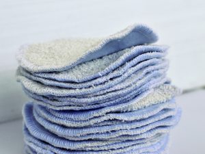 Blazinice, okrugle, frotir, flanel plavo