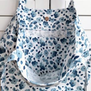 Plava torba za plac - cvjetni uzorak 100 bofora